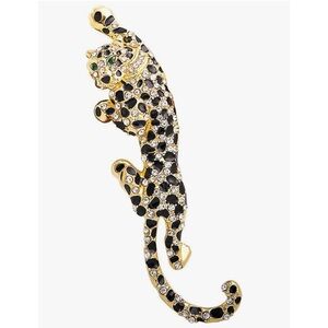 Leopard Rhinestone Brooch